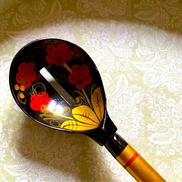 Other - Ukrainian Decorative Wooden Spoon - Hand Painted Traditional Art